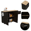 Boahaus Nanterre Kitchen Island (Black Wengue)