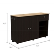 Boahaus Nanterre Kitchen Island (Black Wengue)