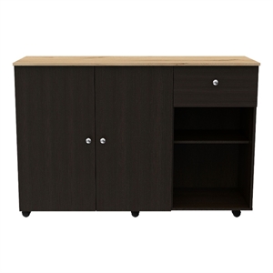 Boahaus Nanterre Kitchen Island (Black Wengue)