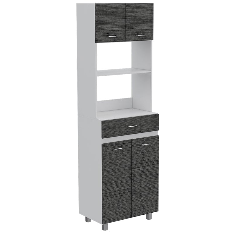 Boahaus Amiens Pantry (Smokey Oak / White)