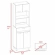 Boahaus Amiens Pantry (Smokey Oak / White)