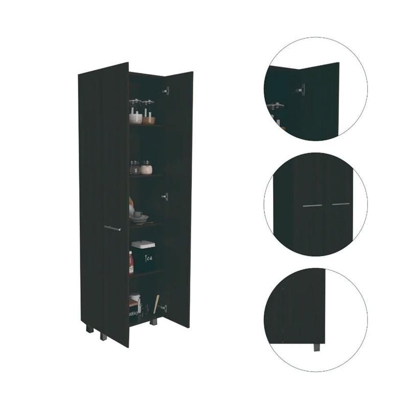 Boahaus Metz Pantry (Black Wengue)