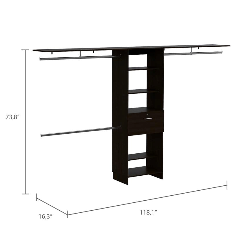 Boahaus Hanover Armoire (Black)