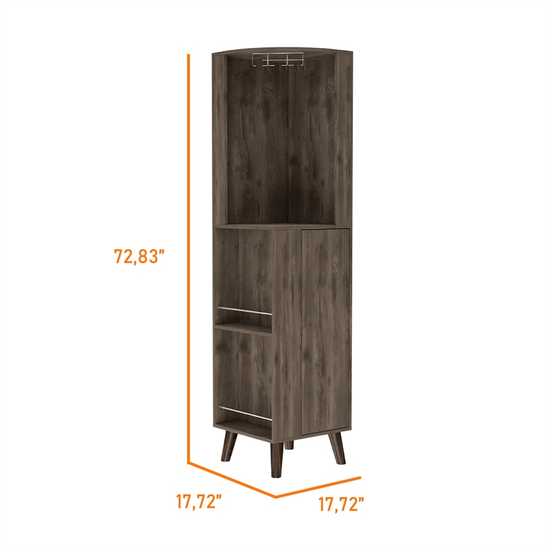 Boahaus Wakefield Bar Cabinet (Dark Brown)