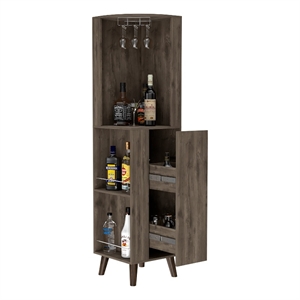 Boahaus Wakefield Bar Cabinet (Dark Brown)