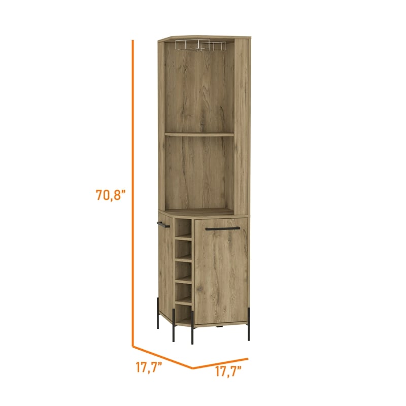 Boahaus Sunderland Bar Cabinet (Macadamia)