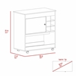 Boahaus Salisbury Bar Cabinet (Black Wengue)