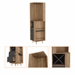 Boahaus Ripon Bar Cabinet (Pine/Matt Gray)