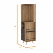 Boahaus Ripon Bar Cabinet (Pine/Matt Gray)