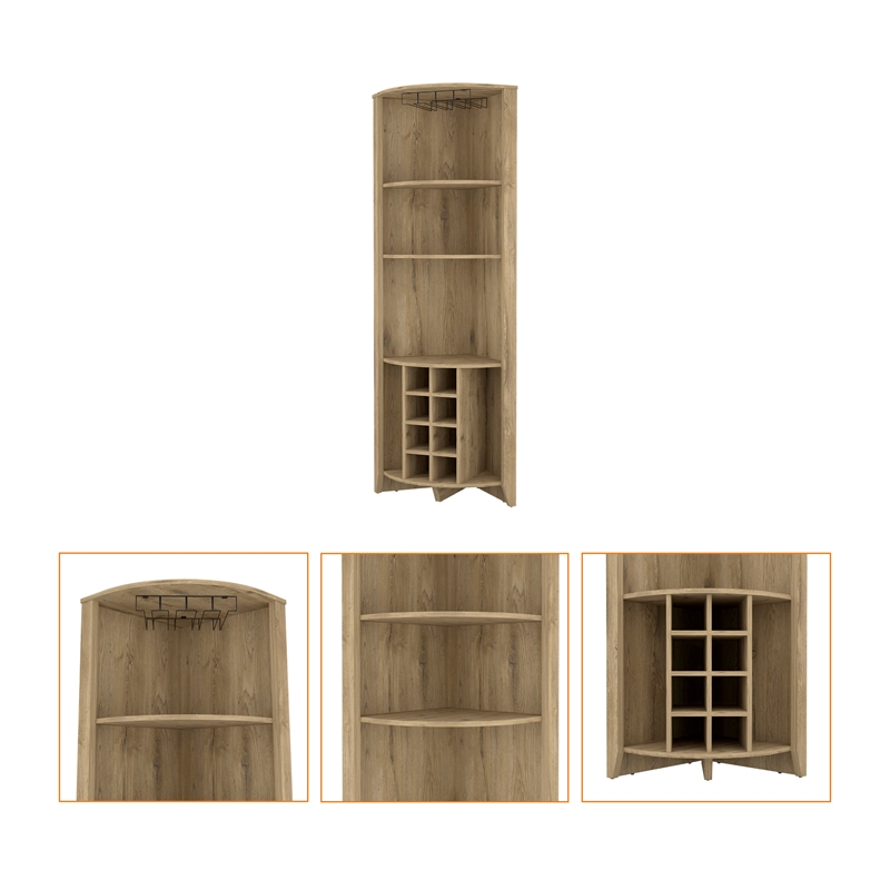 Boahaus Stanley Bar Cabinet (Macadamia)