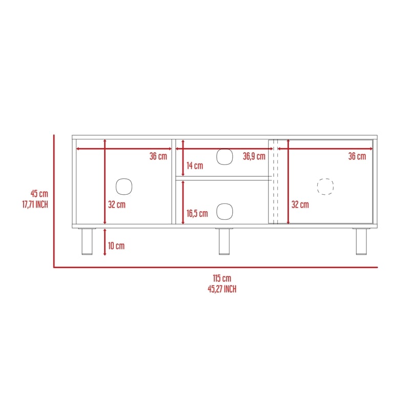 Boahaus Minneapolis TV Stand (Light Oak )