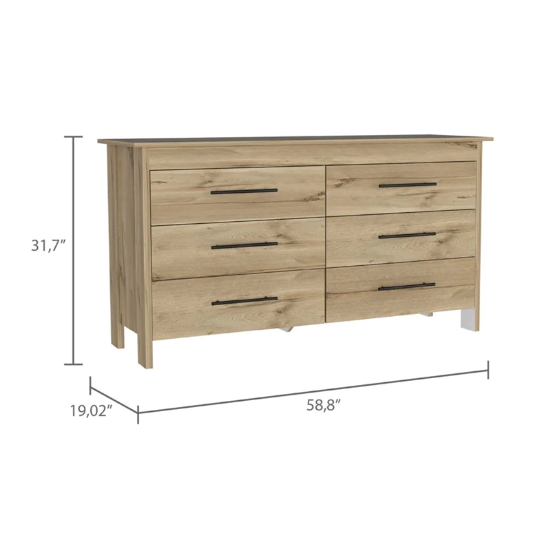 Boahaus Elinor Dresser (Light Oak/White)