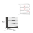 Boahaus Alva Dresser (Smokey Oak/White )