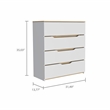 Boahaus Leymah Dresser (White/Light Oak)