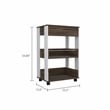 Boahaus Jamestown Bar Cart (White/Dark Walnut)