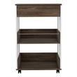 Boahaus Jamestown Bar Cart (White/Dark Walnut)