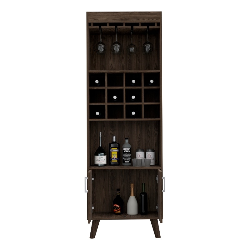 Boahaus Tenby Bar Cabinet (Dark Walnut)