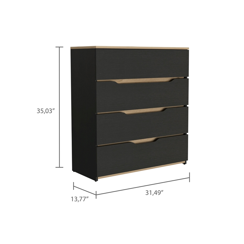 Boahaus Leymah Dresser (Black Wengue/Light Oak)