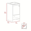 Boahaus Amanda Vanity Cabinet (White)