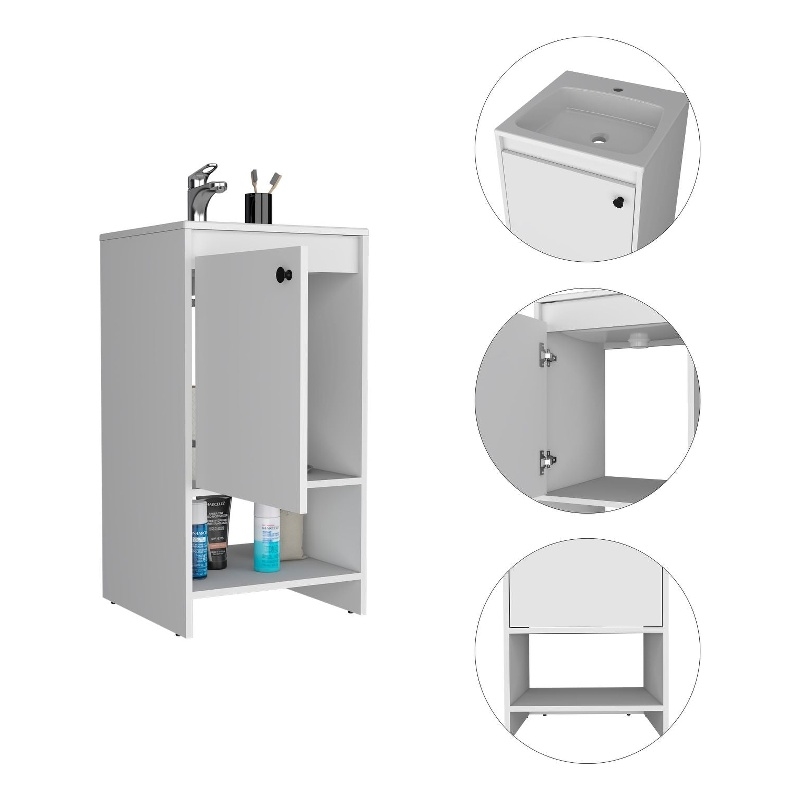 Boahaus Amanda Vanity Cabinet (White)