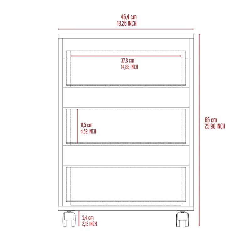 Boahaus Andong Filing Cabinet (White)