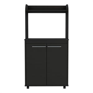 Boahaus Bourges Kitchen Cart  (Black Wengue)