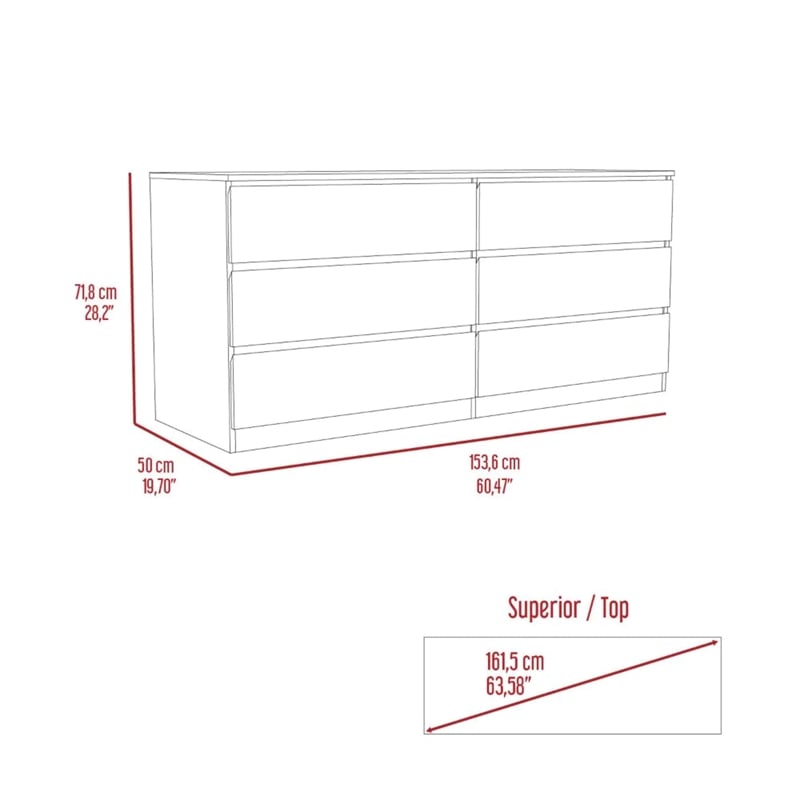 Boahaus Mairead Dresser (Light Gray)