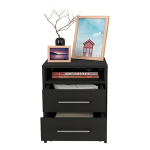 Boahaus Malaga Nightstand (Black Wengue)