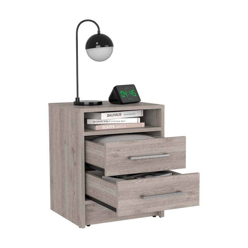 Boahaus Malaga Nightstand (Light Gray)