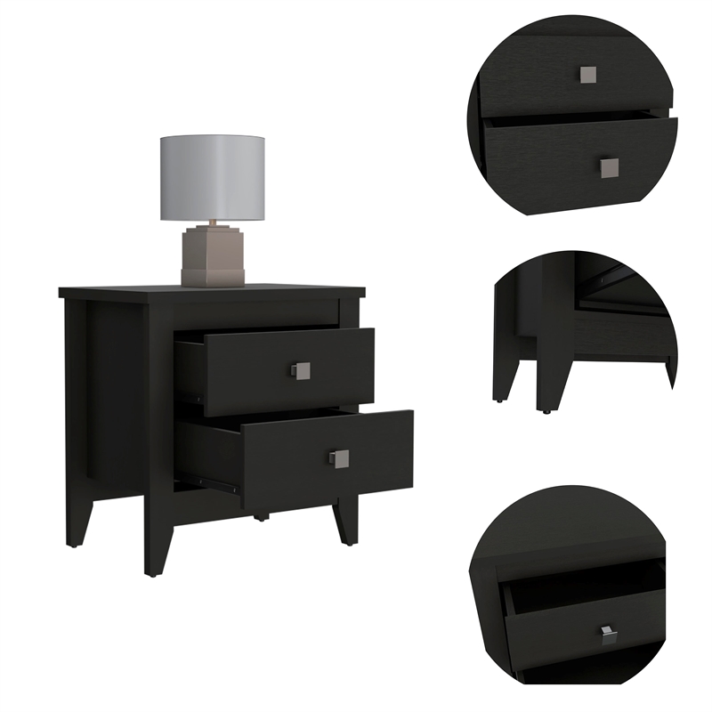 Boahaus Marbella Nightstand (Black Wengue)