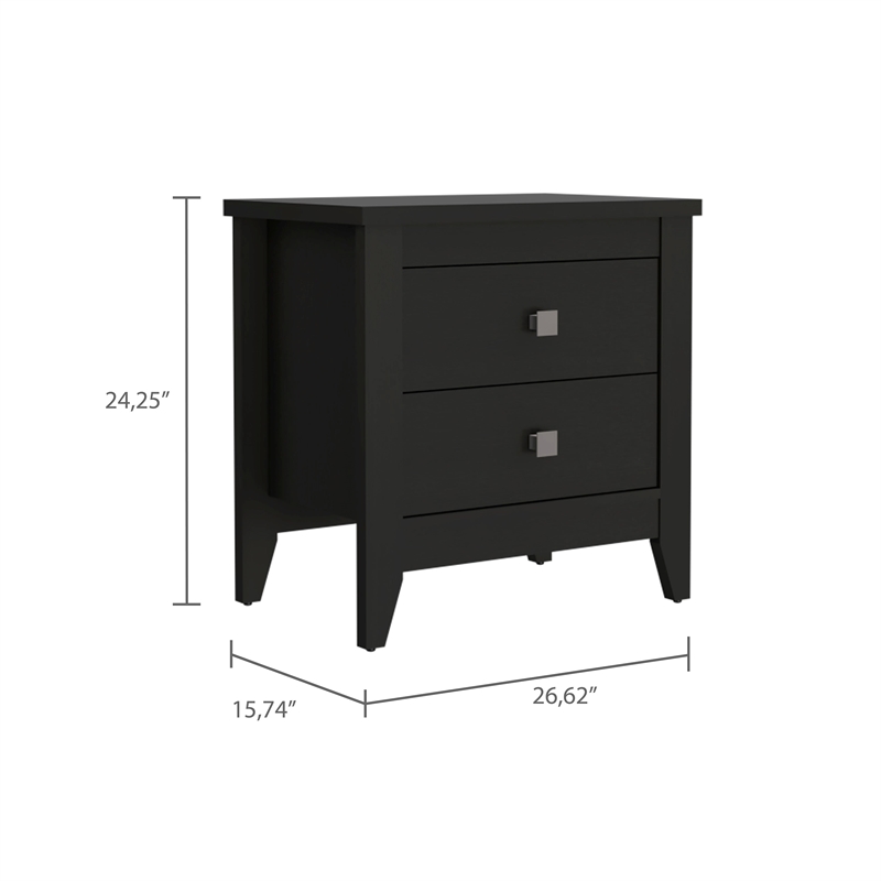 Boahaus Marbella Nightstand (Black Wengue)