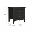 Boahaus Marbella Nightstand (Black Wengue)
