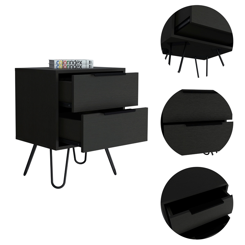 Boahaus Benidorm Nightstand (Black)