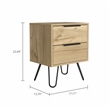 Boahaus Benidorm Nightstand (Light Oak)