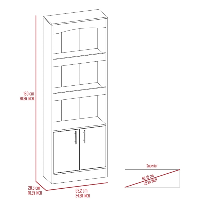 Boahaus Boras Bookcase (Light Gray)