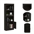 Boahaus Boras Bookcase (Black Wengue)