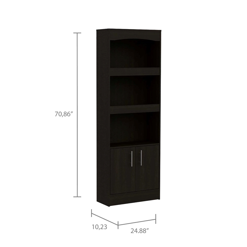 Boahaus Boras Bookcase (Black Wengue)