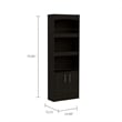 Boahaus Boras Bookcase (Black Wengue)