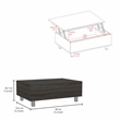 Boahaus Roma Coffee Table (Carbon Espresso)