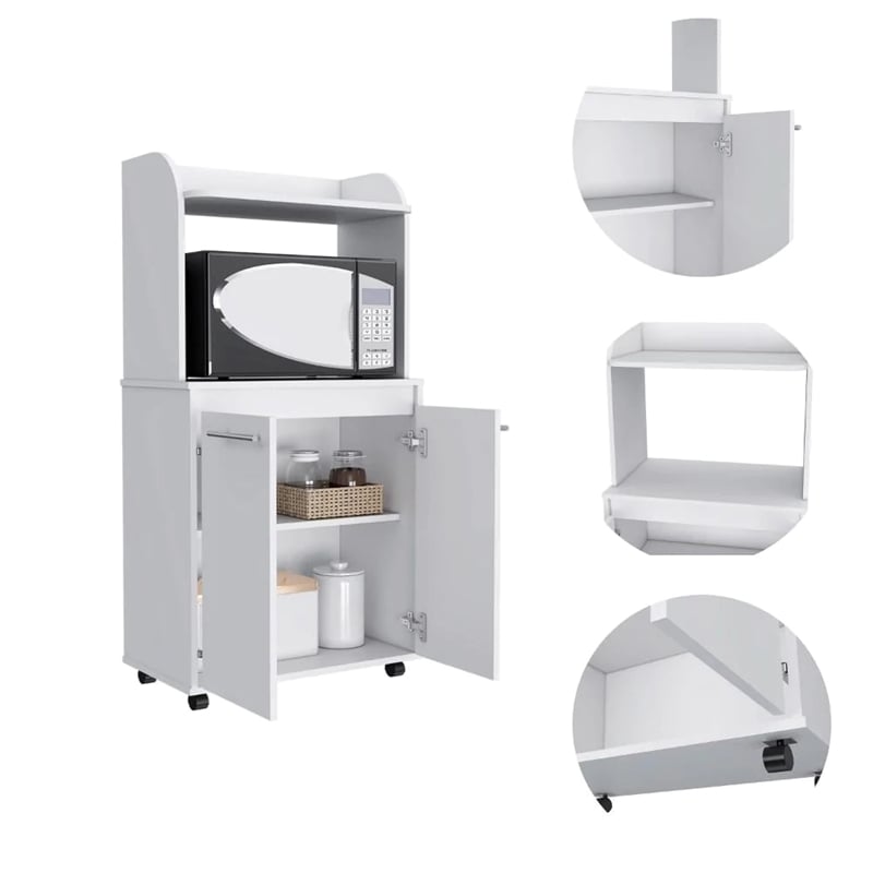 Boahaus Bourges Kitchen Cart  (White)