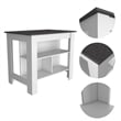 Boahaus Le Kitchen Island (White / Onix)