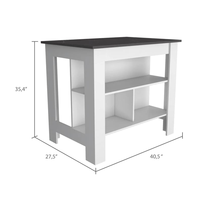 Boahaus Le Kitchen Island (White / Onix)