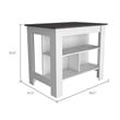 Boahaus Le Kitchen Island (White / Onix)