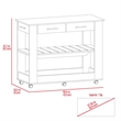 Boahaus Limoges Kitchen Island (Black Wengue / Light Oak)