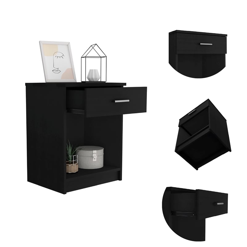 Boahaus Jaen Nightstand (Black Wengue)