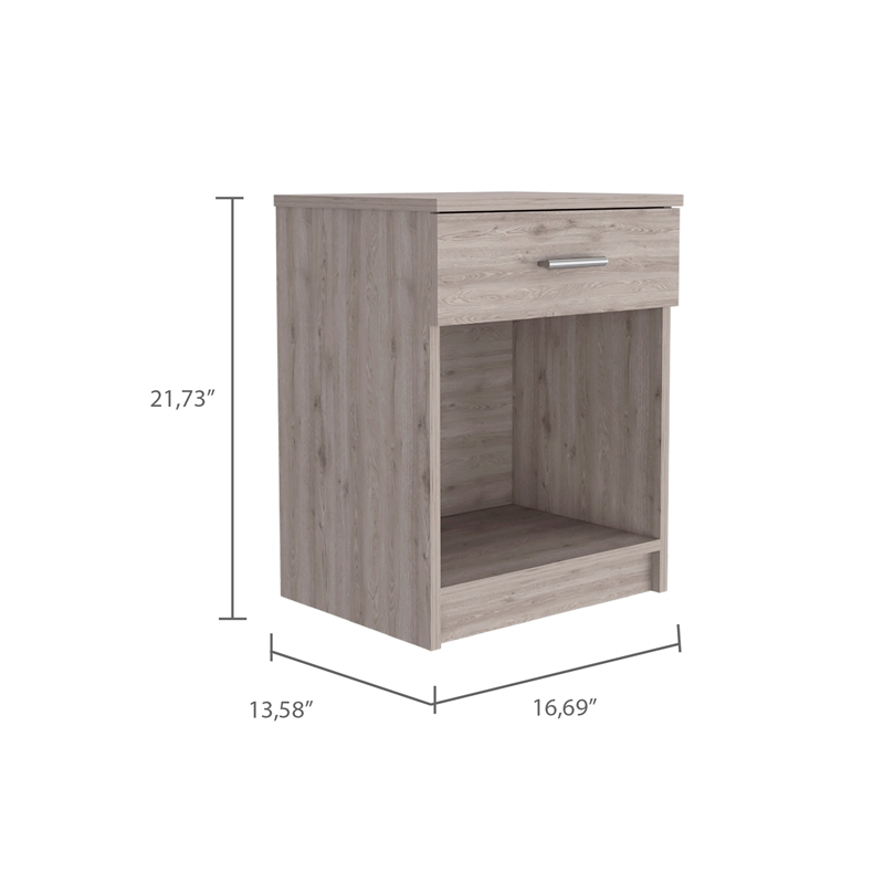 Boahaus Jaen Nightstand (Light Gray)