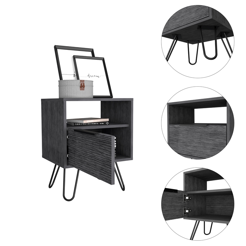 Boahaus Huelva Nightstand (Smokey Oak)