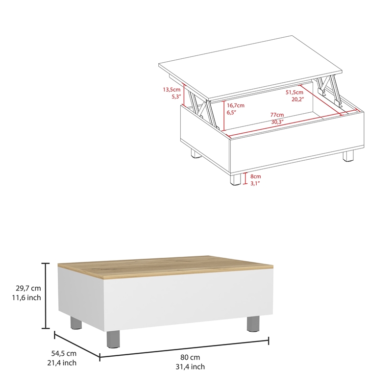 Boahaus Roma Coffee Table (White)