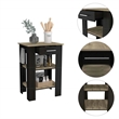 Boahaus Versailles Kitchen Island (Black Wengue / Light Oak)