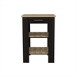 Boahaus Versailles Kitchen Island (Black Wengue / Light Oak)